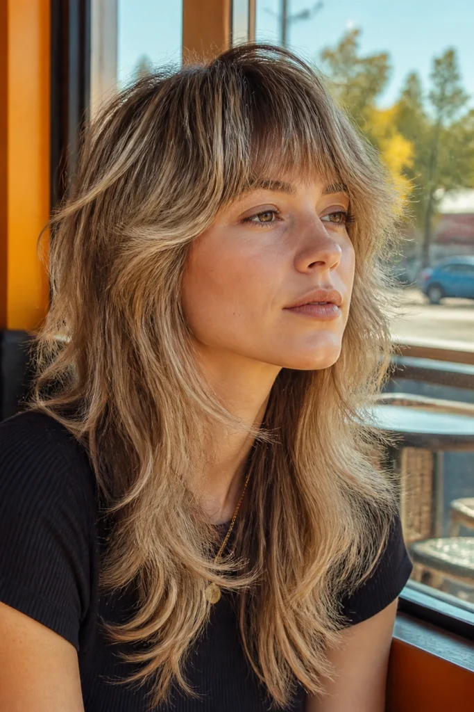 28 Long Shag Haircuts With Short Bangs