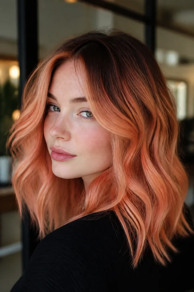 28 Coral Hair Color Ideas for Pale Skin