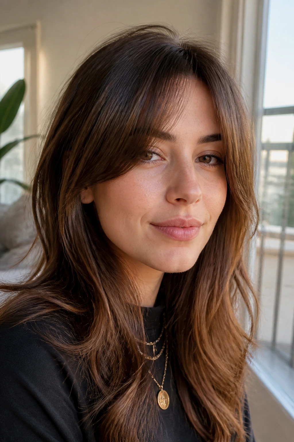 Real person with varied fringe part and soft edge