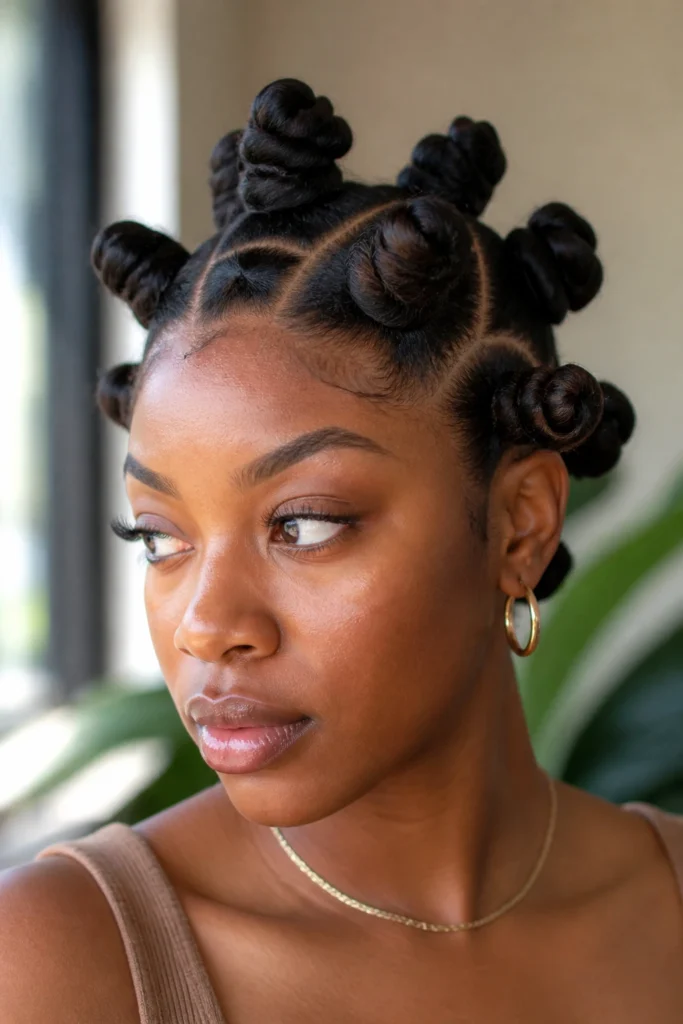 25 Cute Bantu Knot Styles for Natural Hair