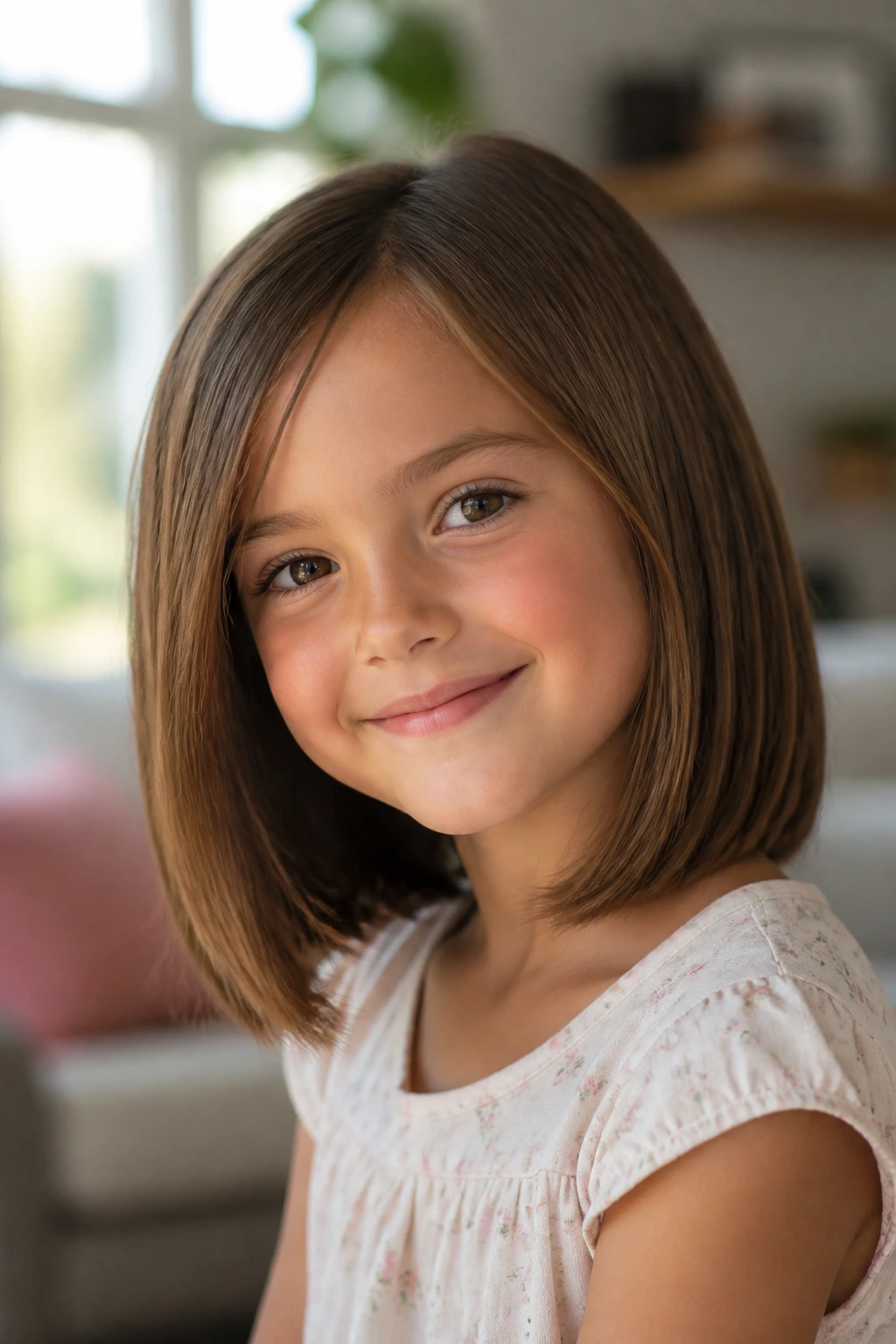 Young girl with a well-maintained haircut kept between salon visits.