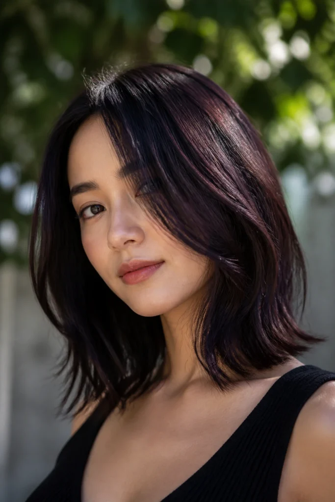25 Medium Length Black Hair Color Ideas