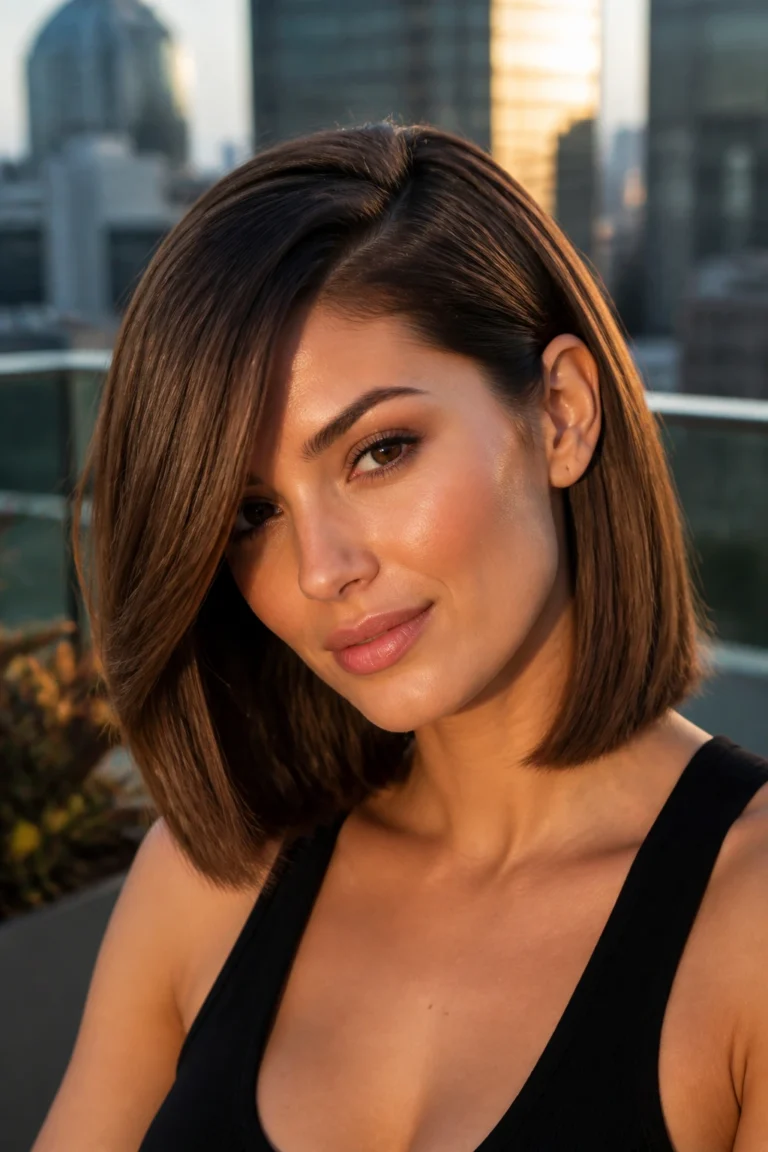 20 Lob Haircuts With Side Bangs