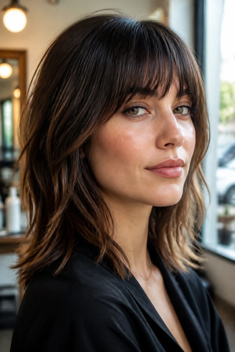 23 Edgy Medium Length Hair With Bangs