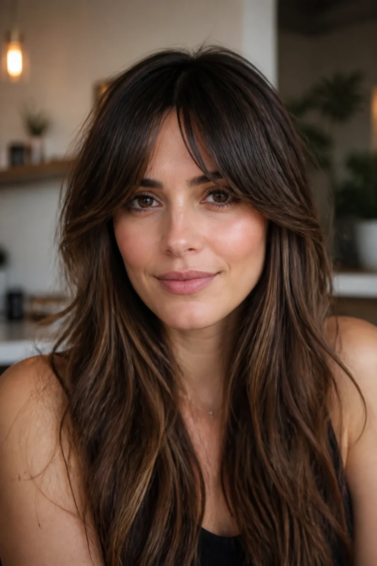 28 Subtle Face-Framing Bangs for Long Hair