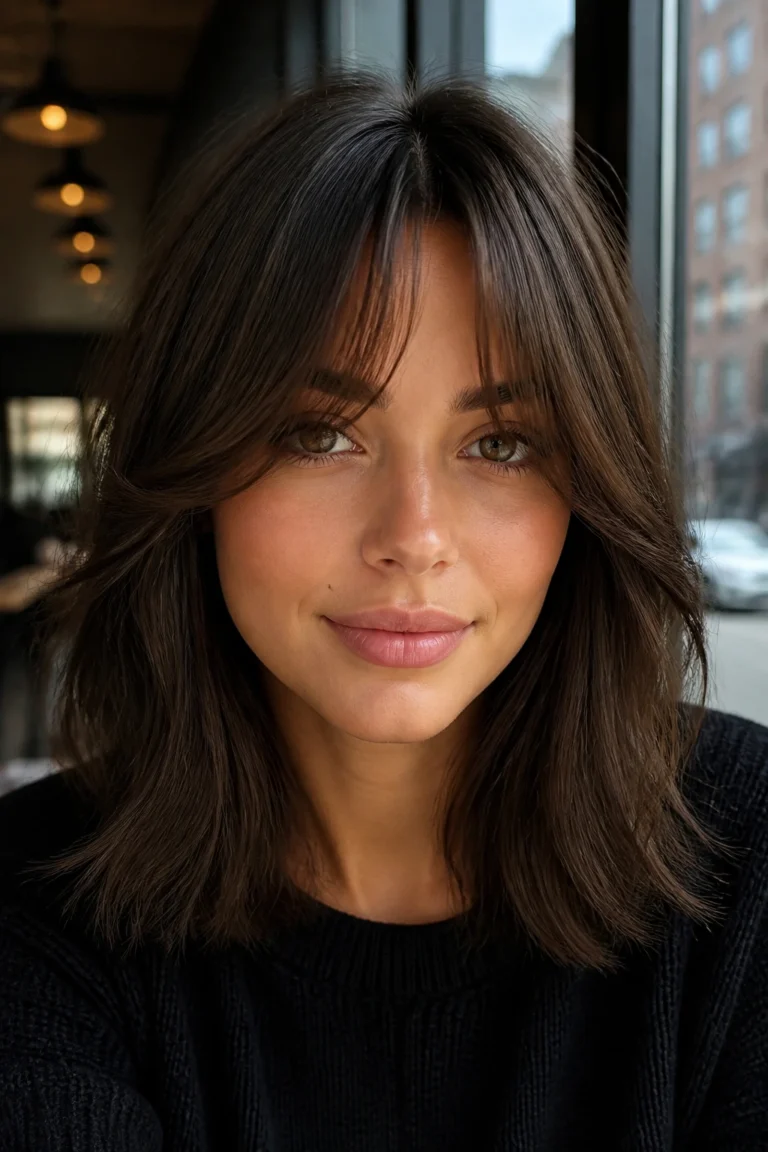 38 Curtain Bang Styles for Medium Length Hair