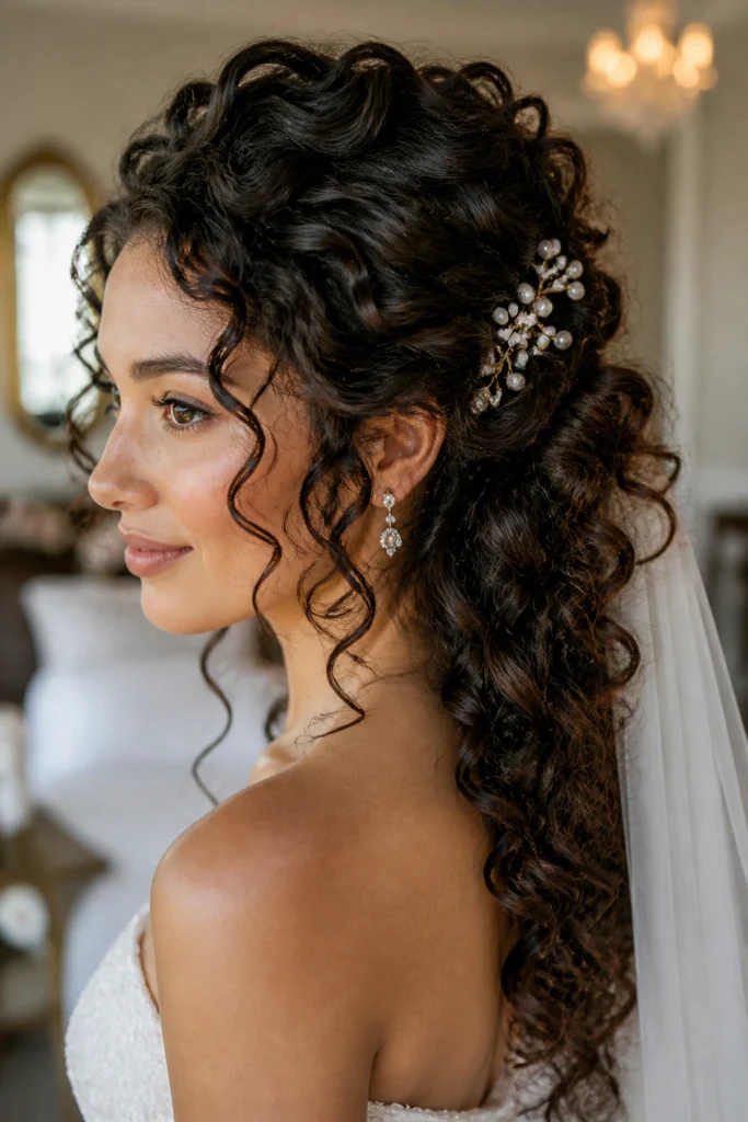 30 Curly Hairstyles for Brides