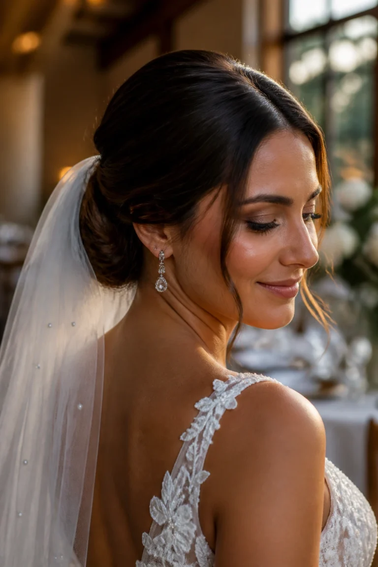 18 Wedding Middle Part Hairstyles