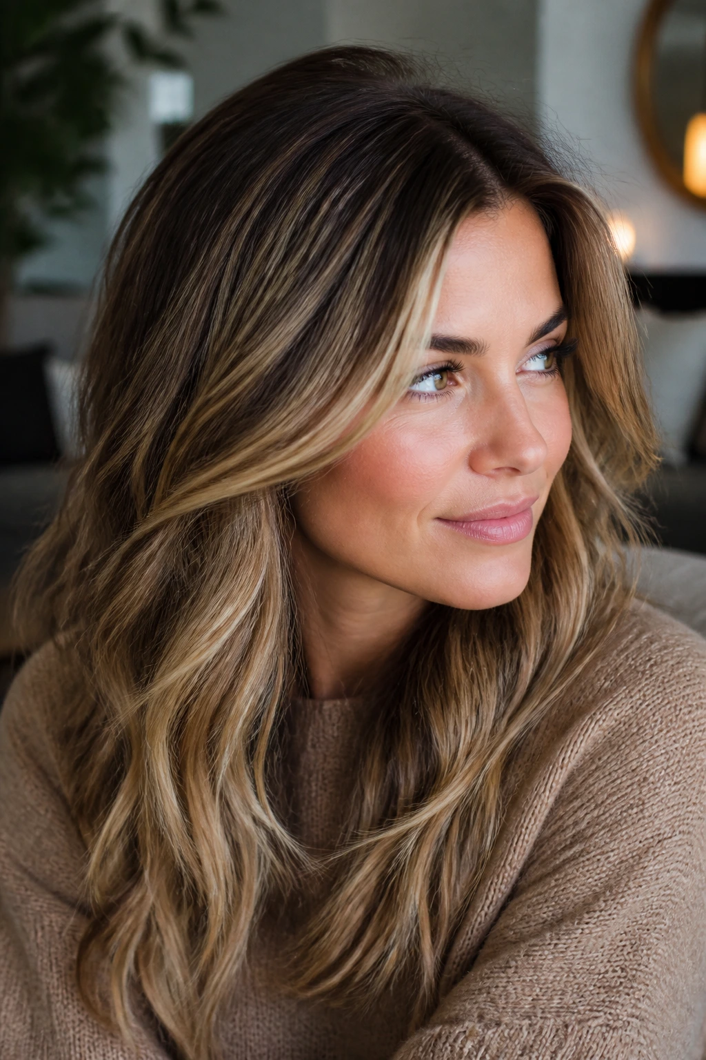 Close-up of bronde hair with root shadow on a real person, natural light.