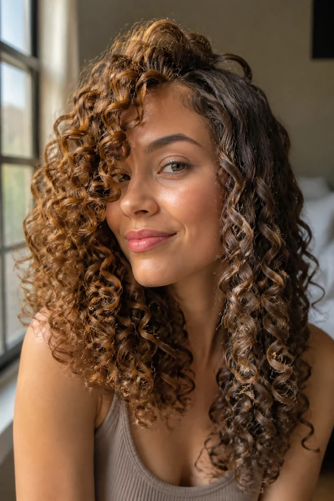 35 Brunette Hair Looks for Curly Hair