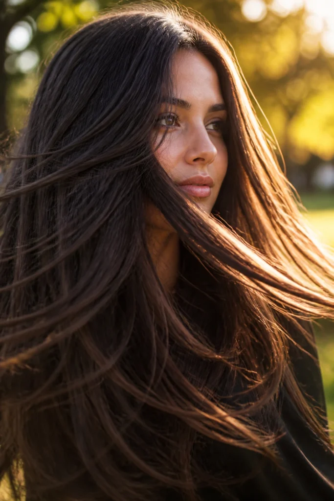 19 Brunette Hair Looks for Long Hair