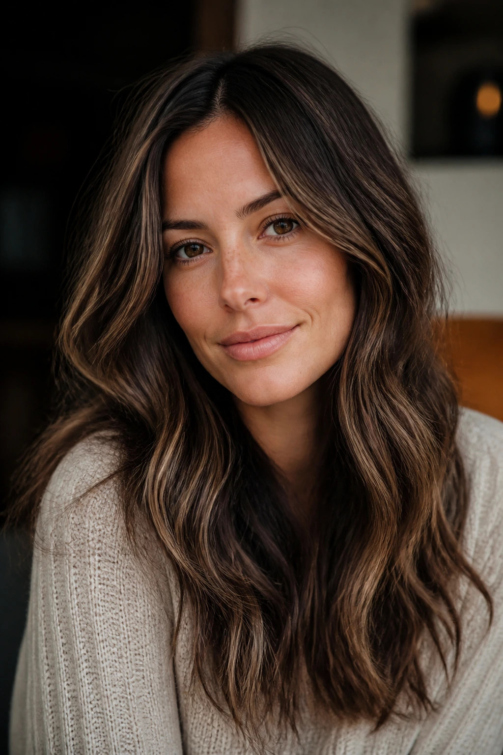 Brunette with varied textures showing hair-type adaptations