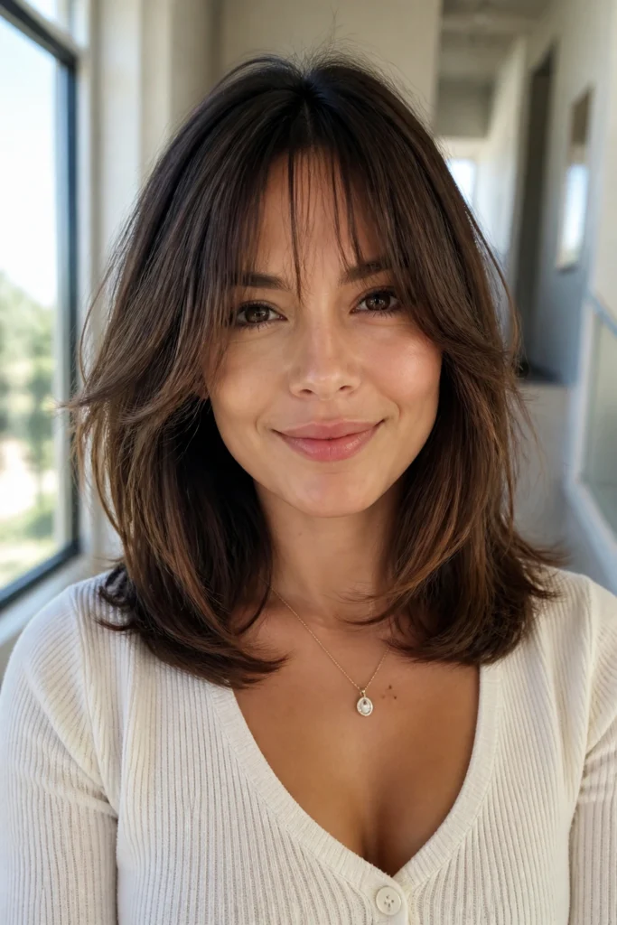 18 Butterfly Haircuts With Bangs