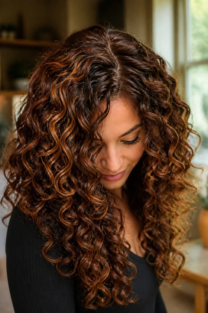 20 Brown Hair Color Ideas for Curly Hair
