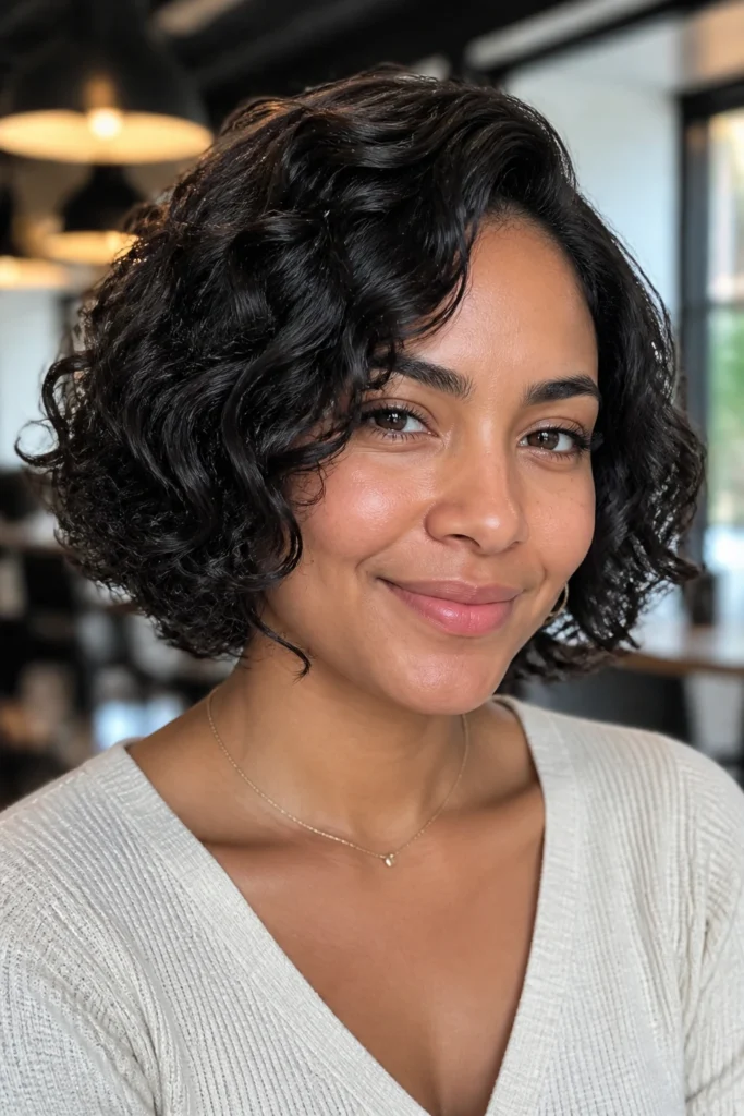 30 Short Curly Cuts for Type 3B Curls Round Faces