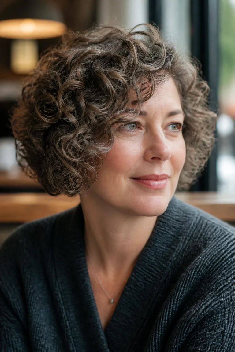 25 Naturally Curly Haircuts for Women Over 50