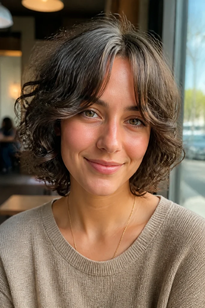 38 Short Curly Shag Cuts for Round Faces