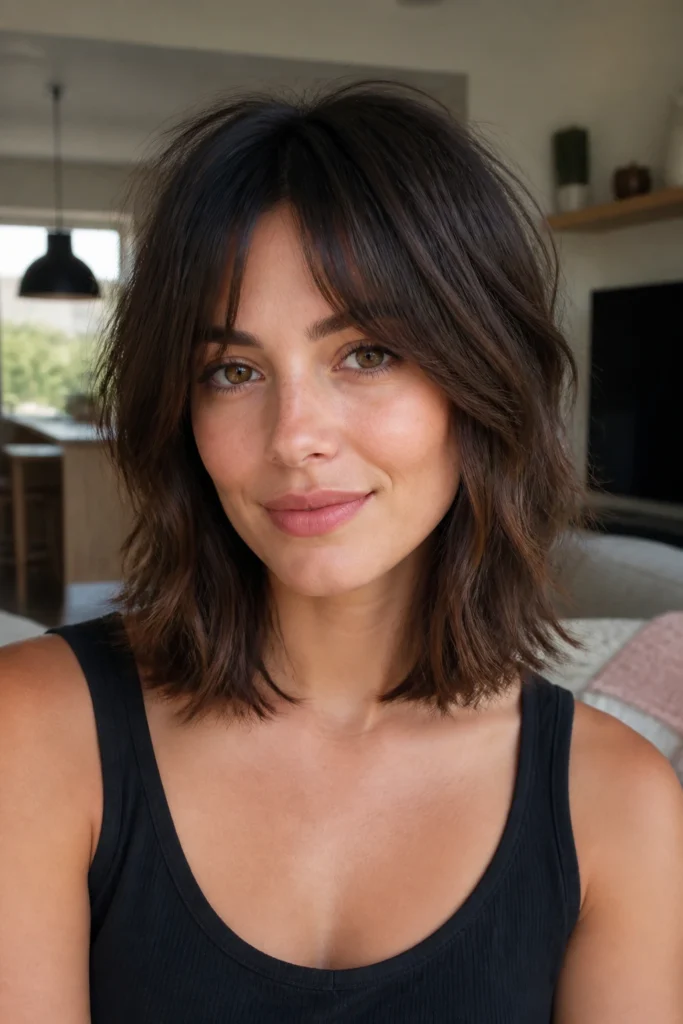 35 Squared-Off Shag Haircuts for Round Faces