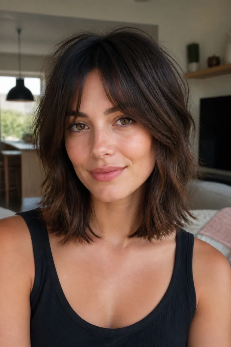 35 Squared-Off Shag Haircuts for Round Faces