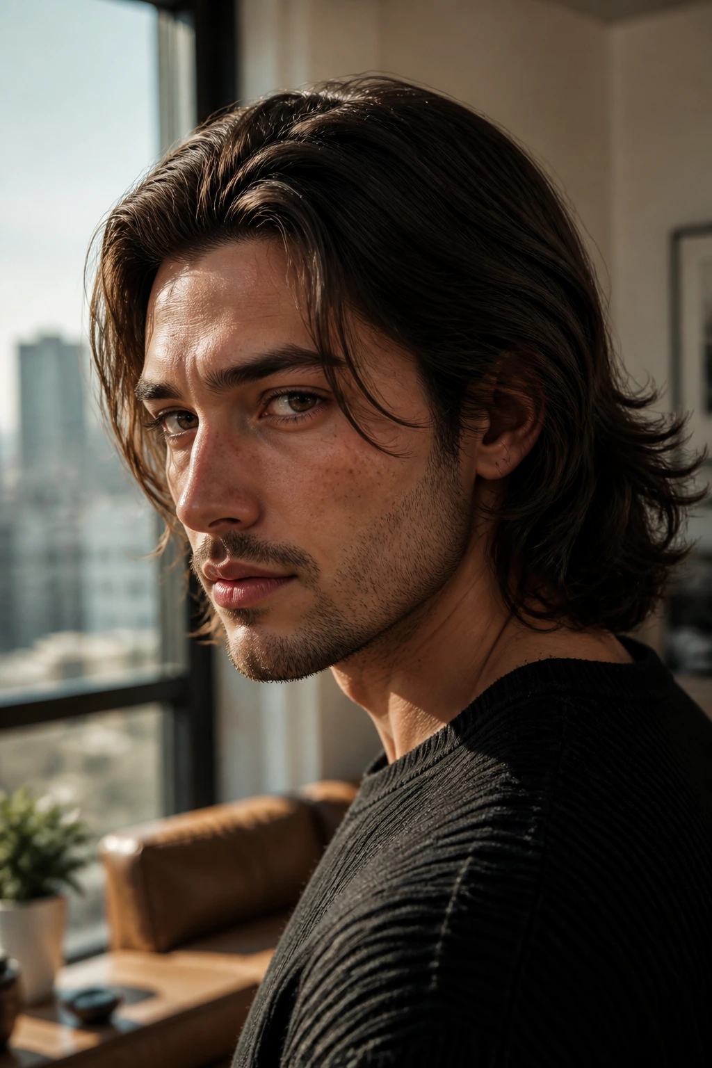 Close-up portrait of a man showing varied hair textures to symbolize collection differences