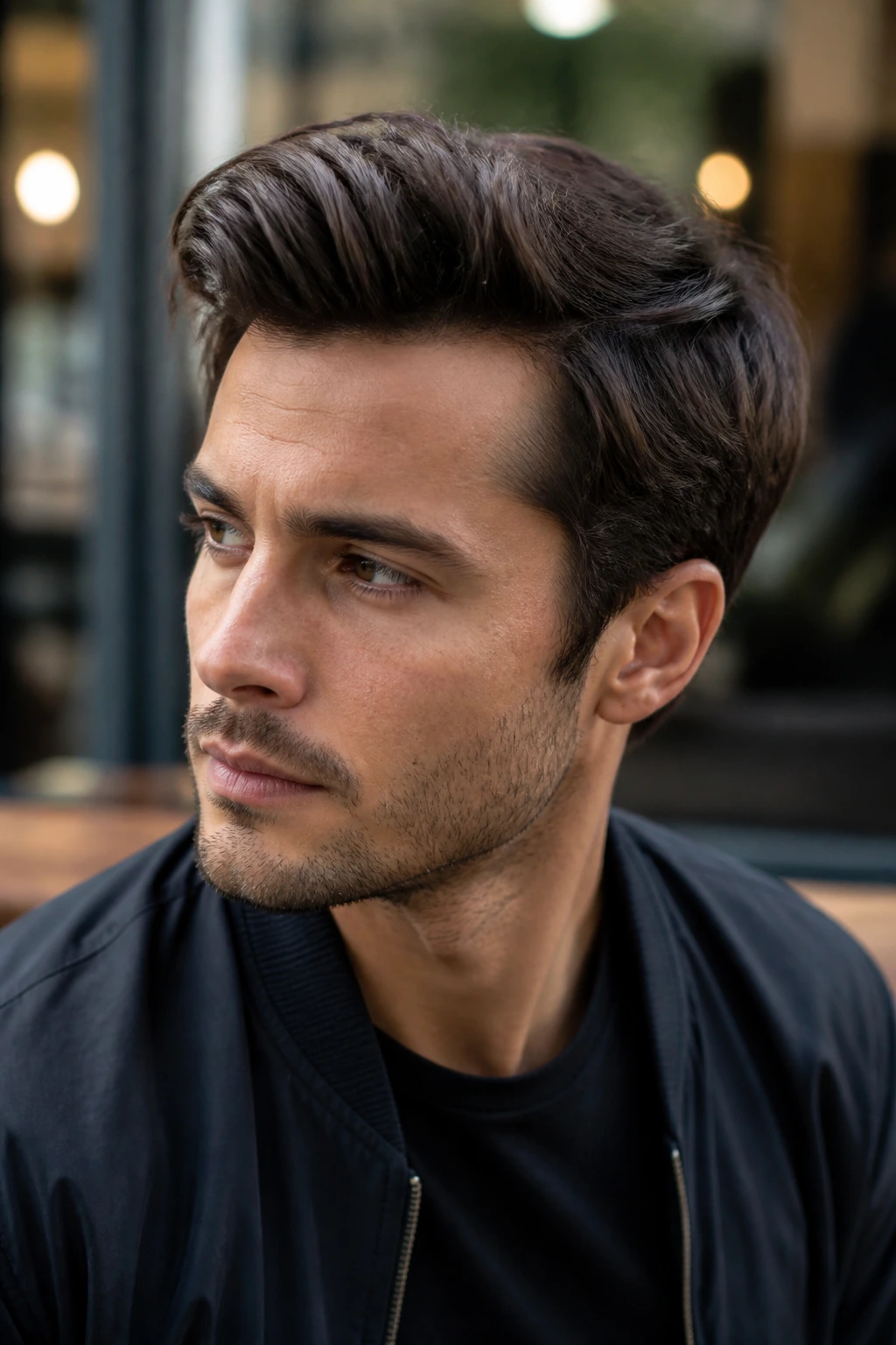 Man with comb over and natural lift