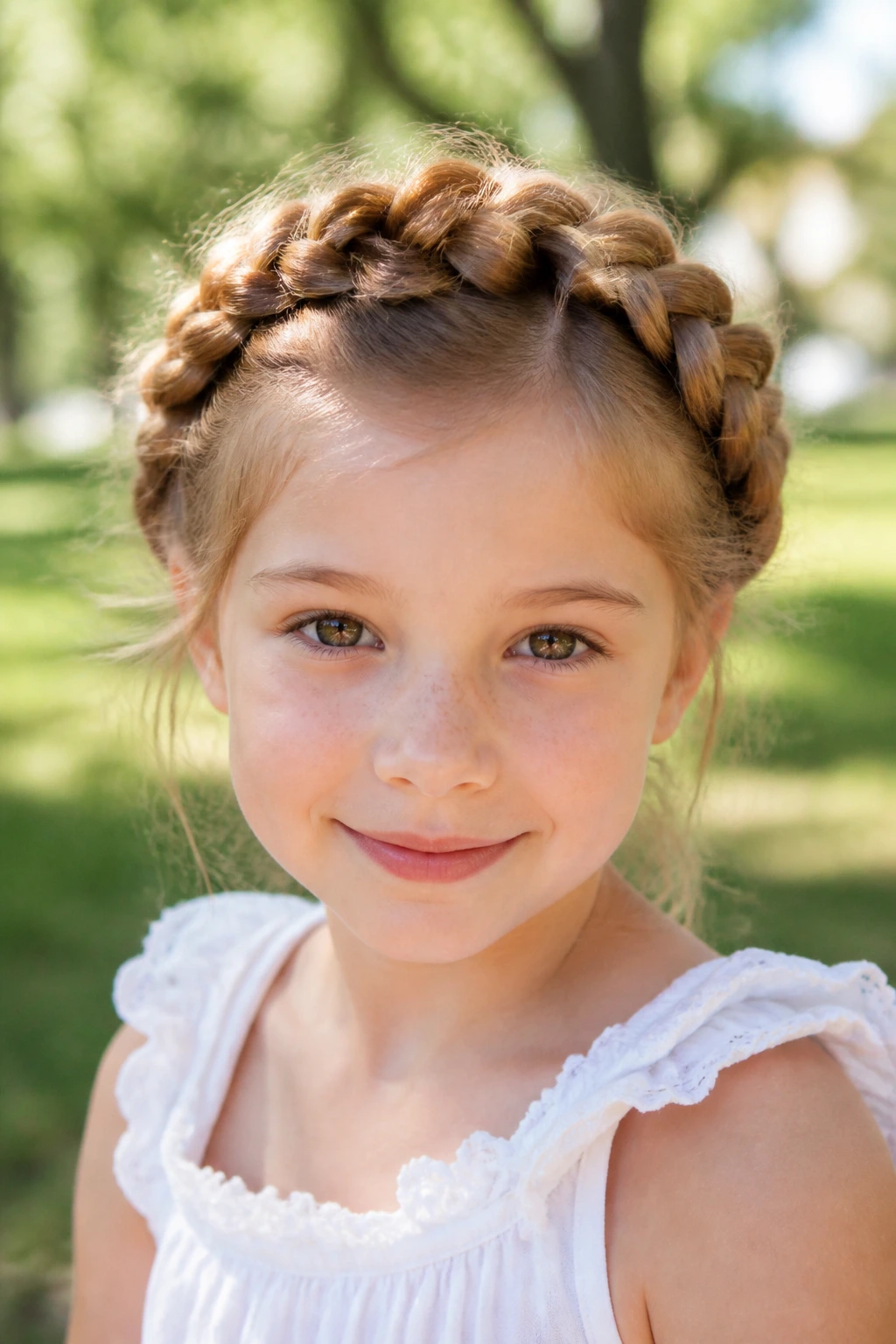 Child with crown halo braid