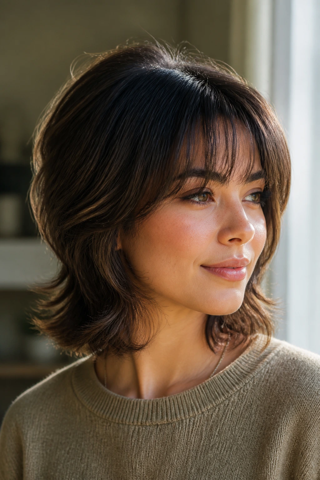Close-up portrait showing crown lift and shape enhancement
