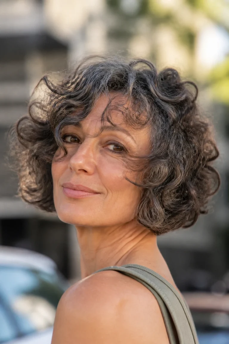 21 Bob Haircuts for Curly Hair Over 50