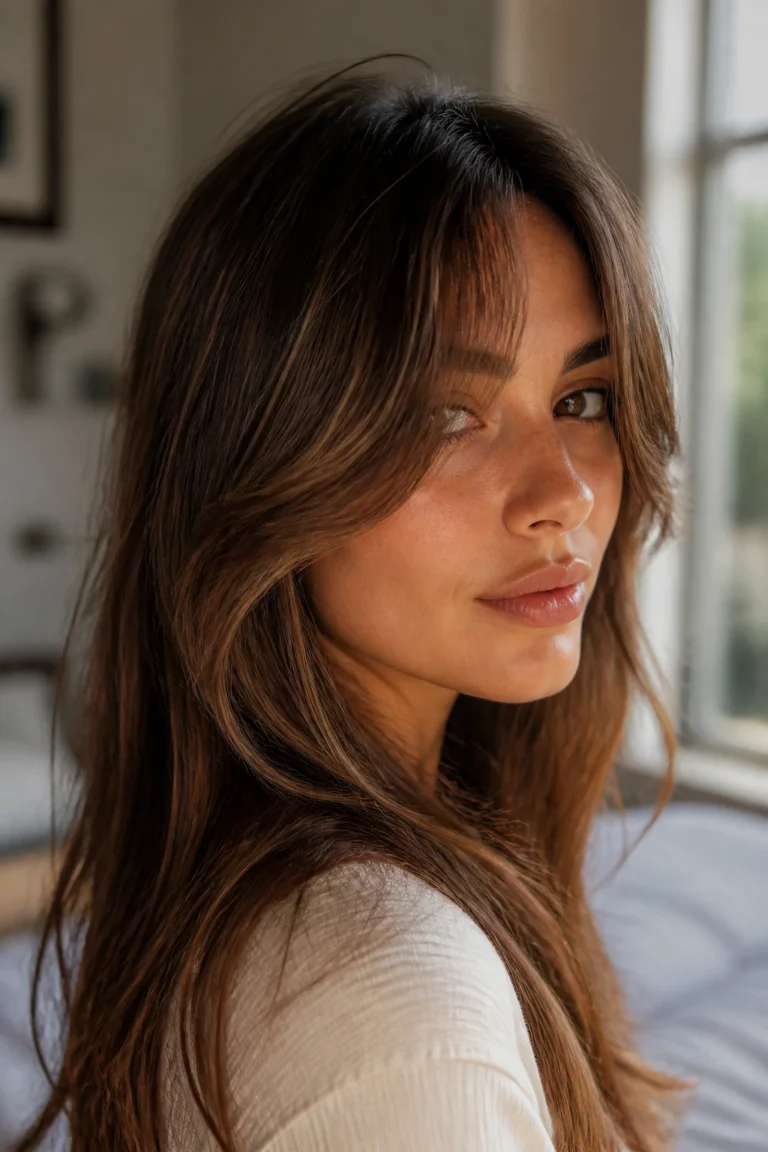 20 Long Hairstyles With Curtain Bangs