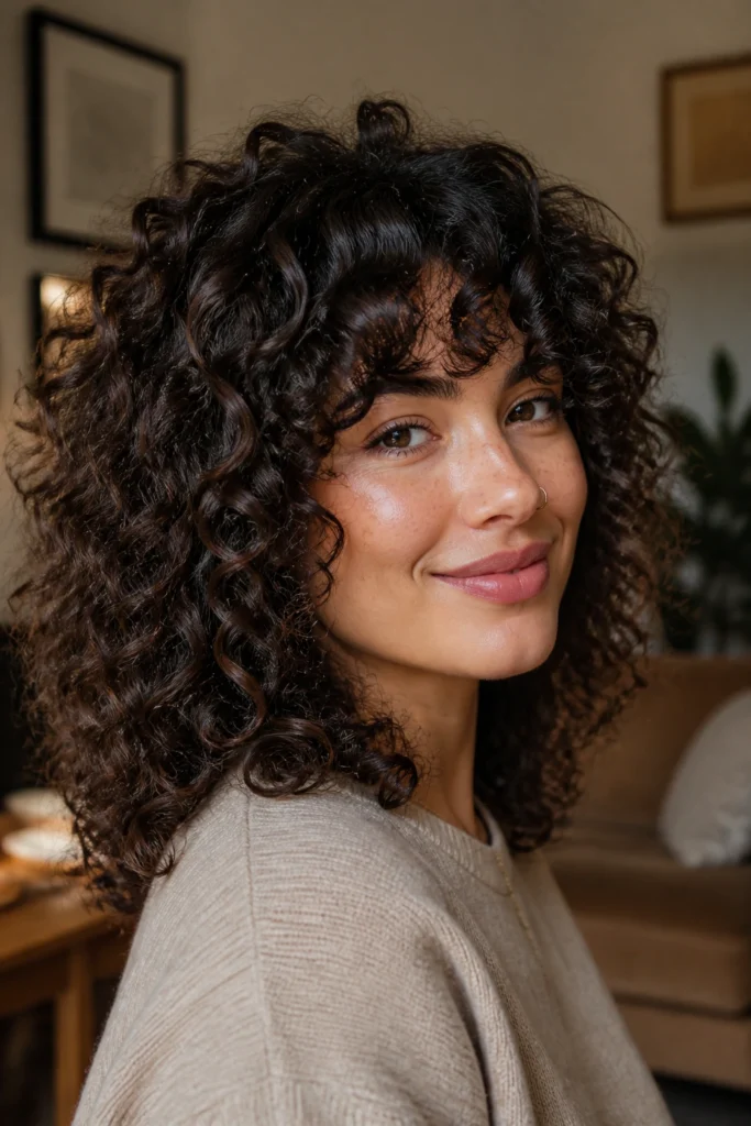30 Mid Length Curly Shag Cuts for Thick Hair