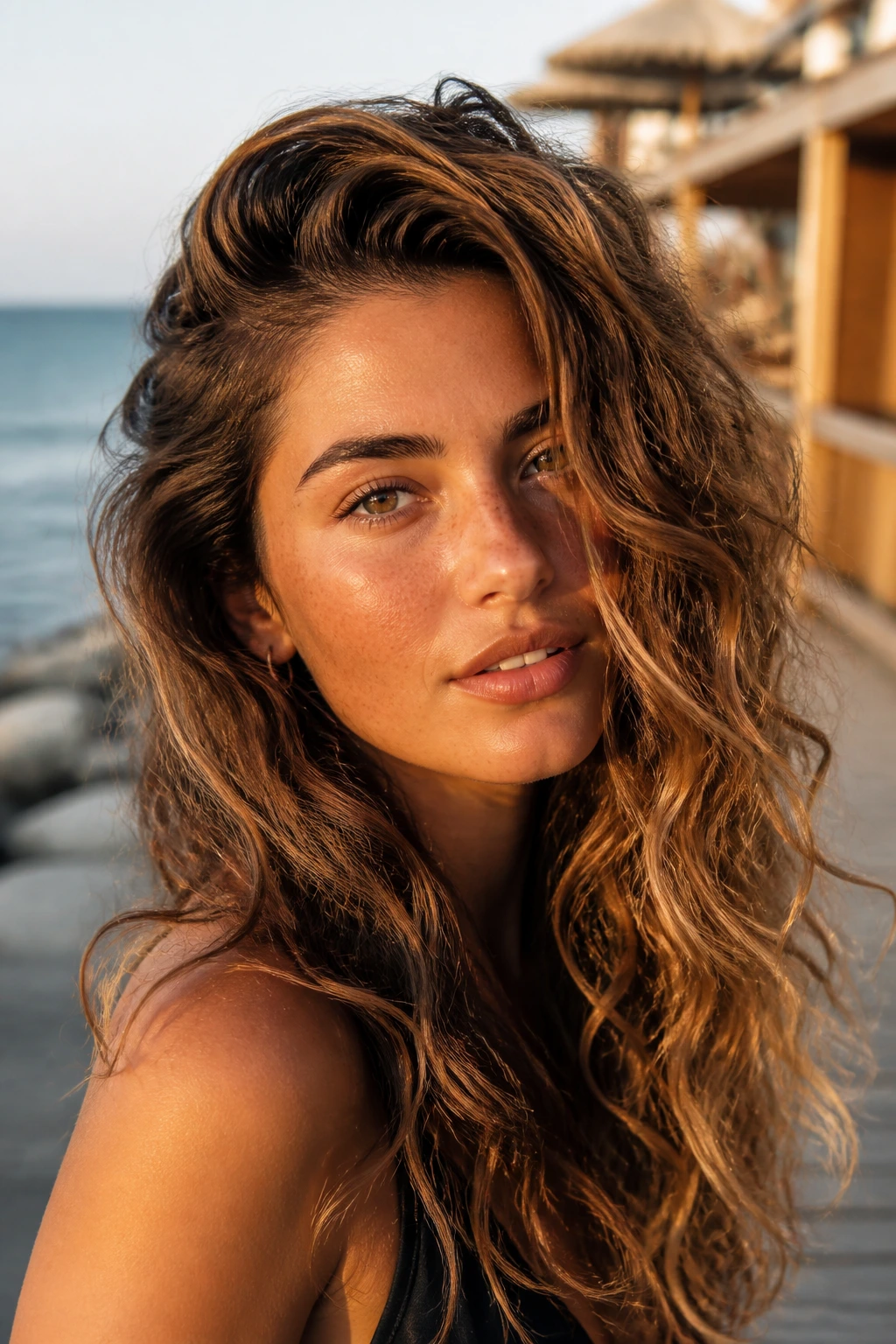 Portrait of a person with a deep side-part surf wave
