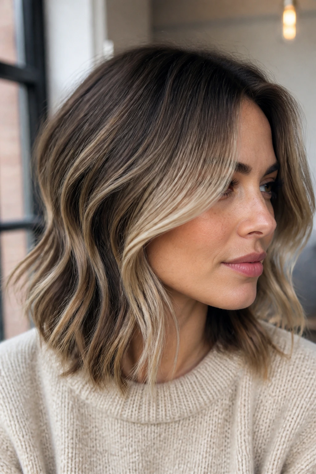 Portrait showing subtle lowlight depth and placement on hair