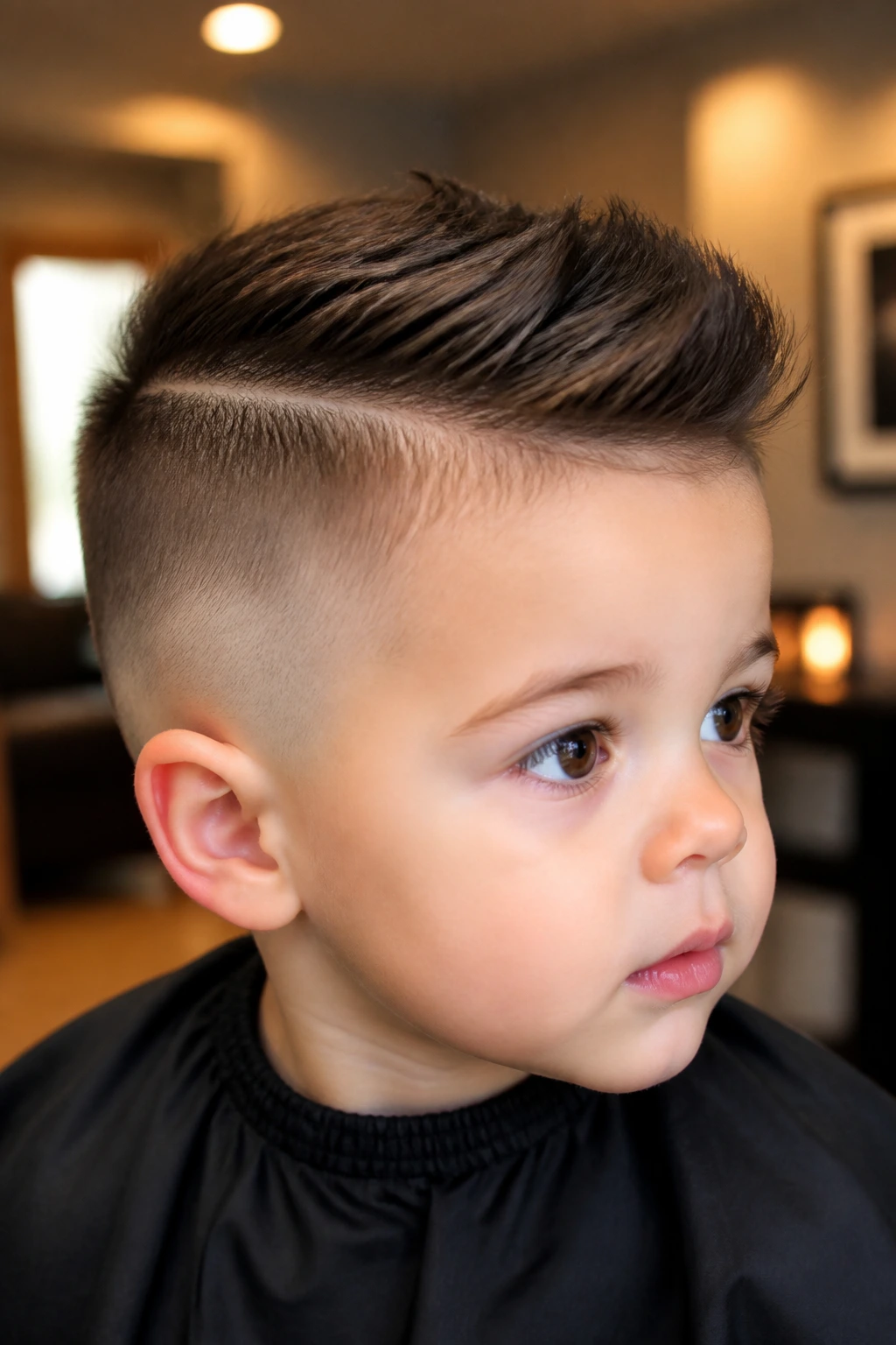 Toddler with disconnected undercut hairstyle