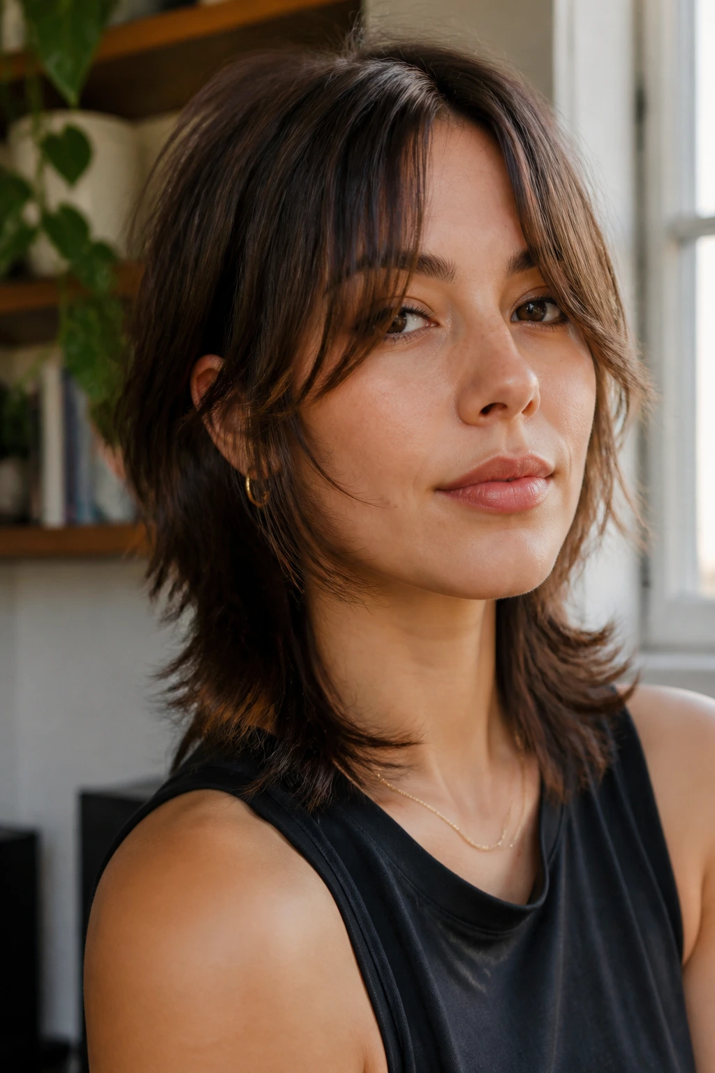 Real woman with Face-Framing Mullet That Softens Strong Features hairstyle