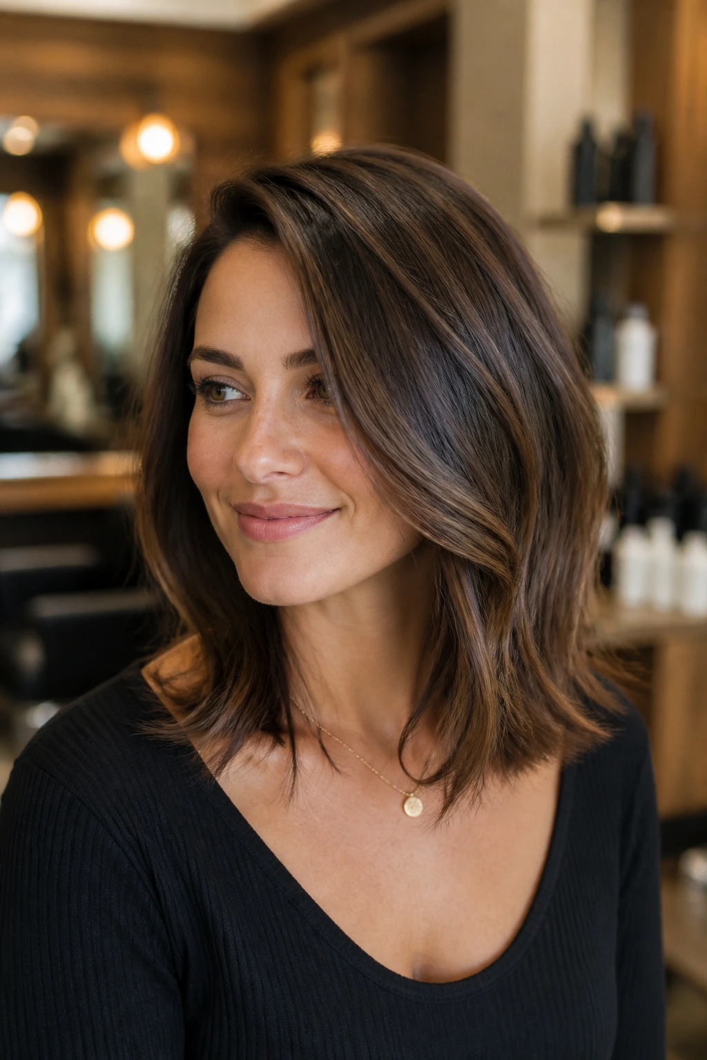 Portrait of a real person with side-part hairstyle illustrating face and texture adaptation