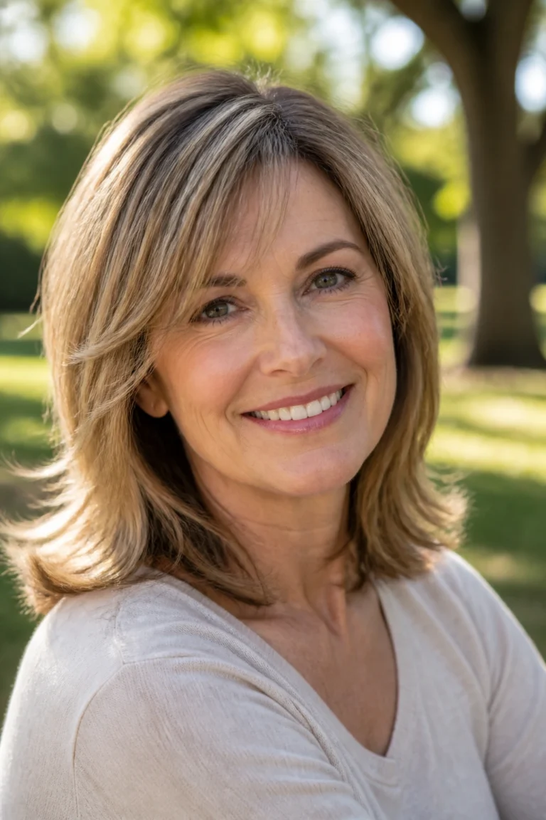 19 Medium Length Layered Haircuts for Women Over 50