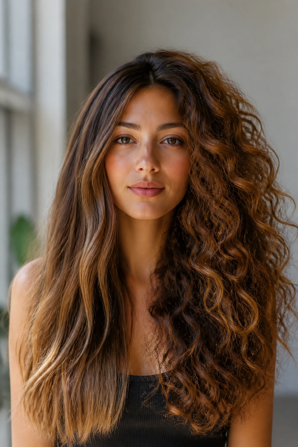 Real woman portrait showing varied hair texture and volume for different hair types