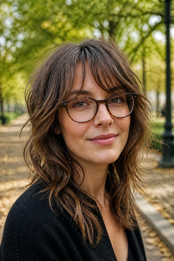 18 Shag Haircuts for Women Who Wear Glasses