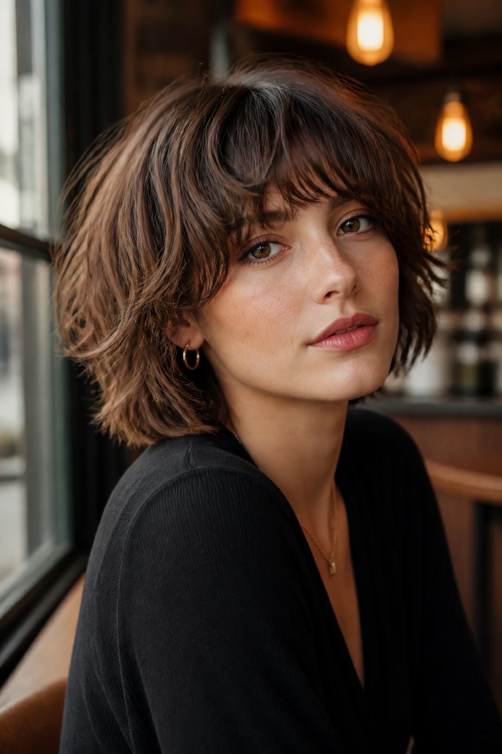 Portrait of a person with rounded French-girl shag bob