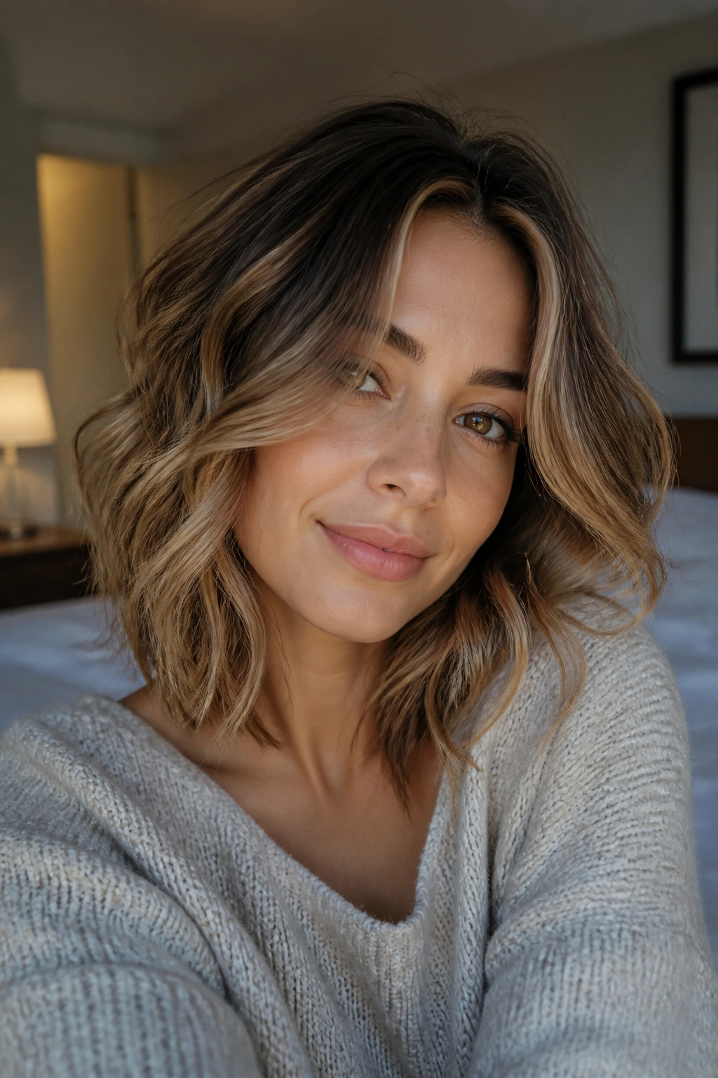 Medium-length waves staying fresh with proper root lift and light refresh