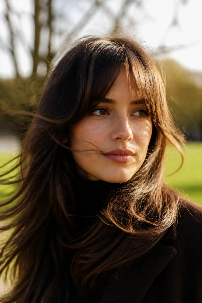 19 Bang Styles for Long Hair With a Vintage Vibe