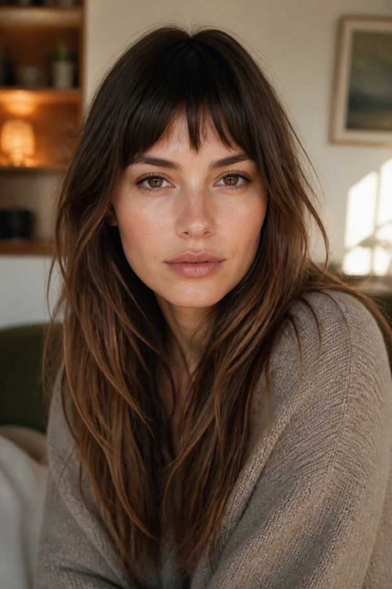 35 Short Choppy Bangs With Long Hair