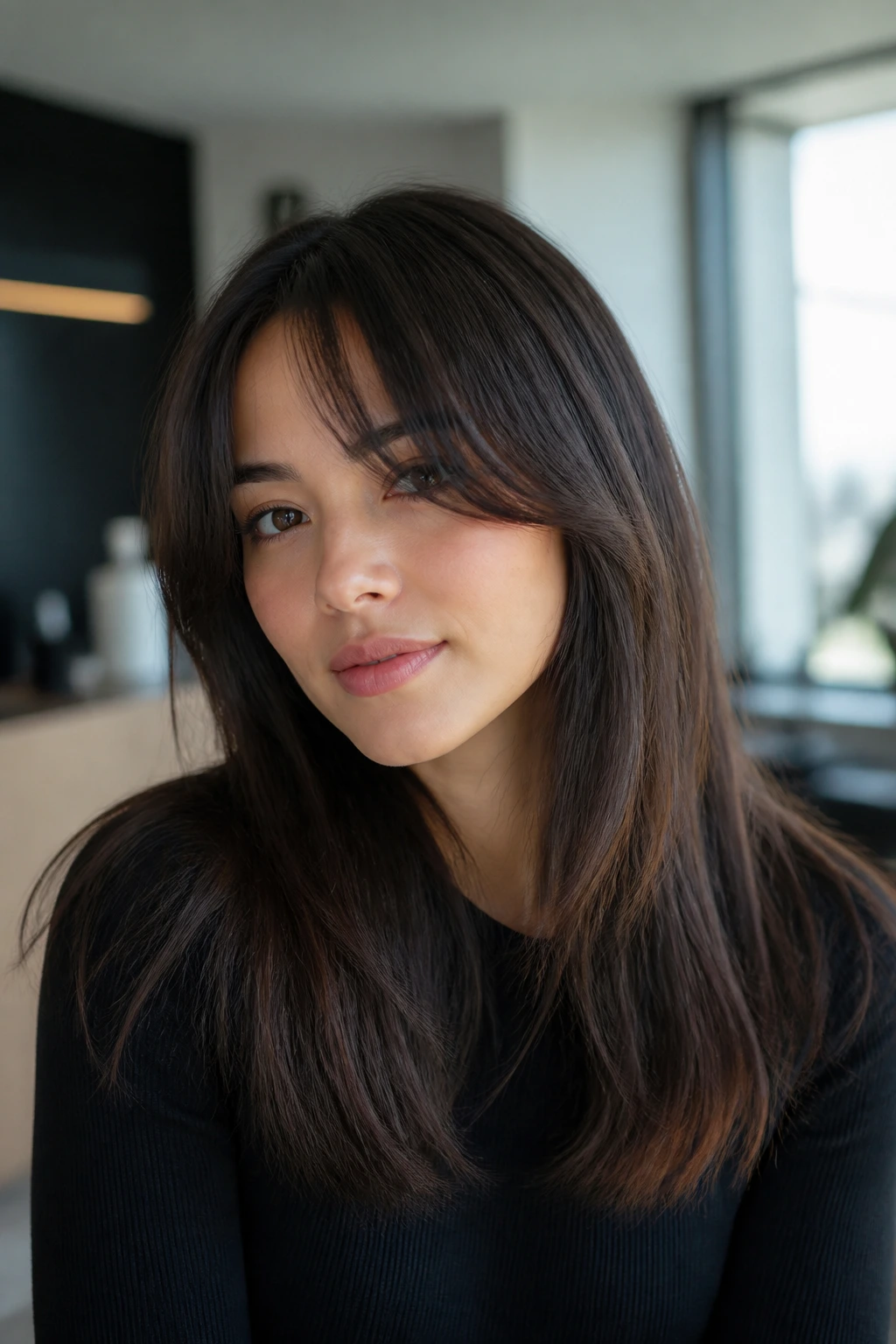 Portrait of a person showcasing fringe variations