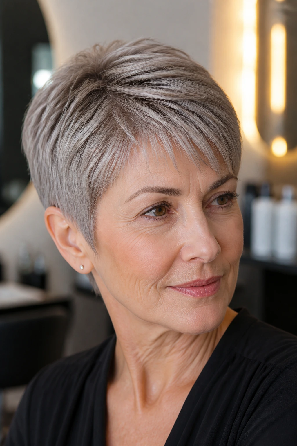 Headshot of crop with frosted micro-lights for subtle dimension