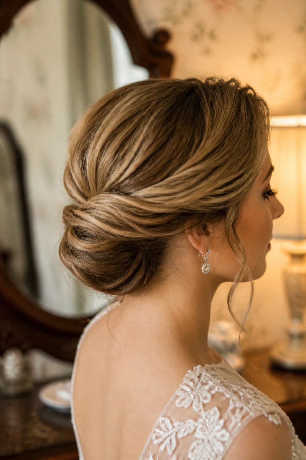 Bride with soft Gibson tuck