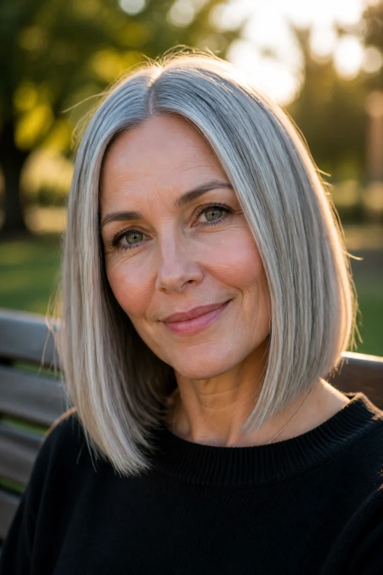 23 Gray Hair Looks for Medium Length Hair