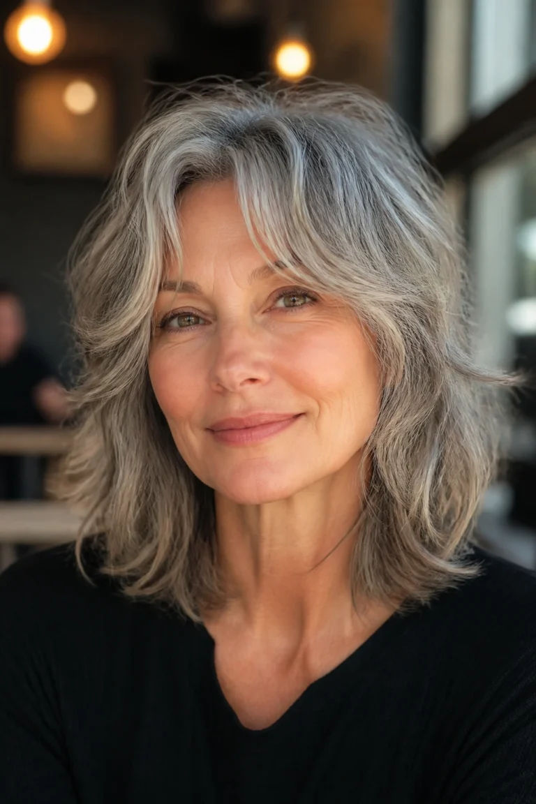 21 Gray Hair Looks for Wavy Hair Over 50