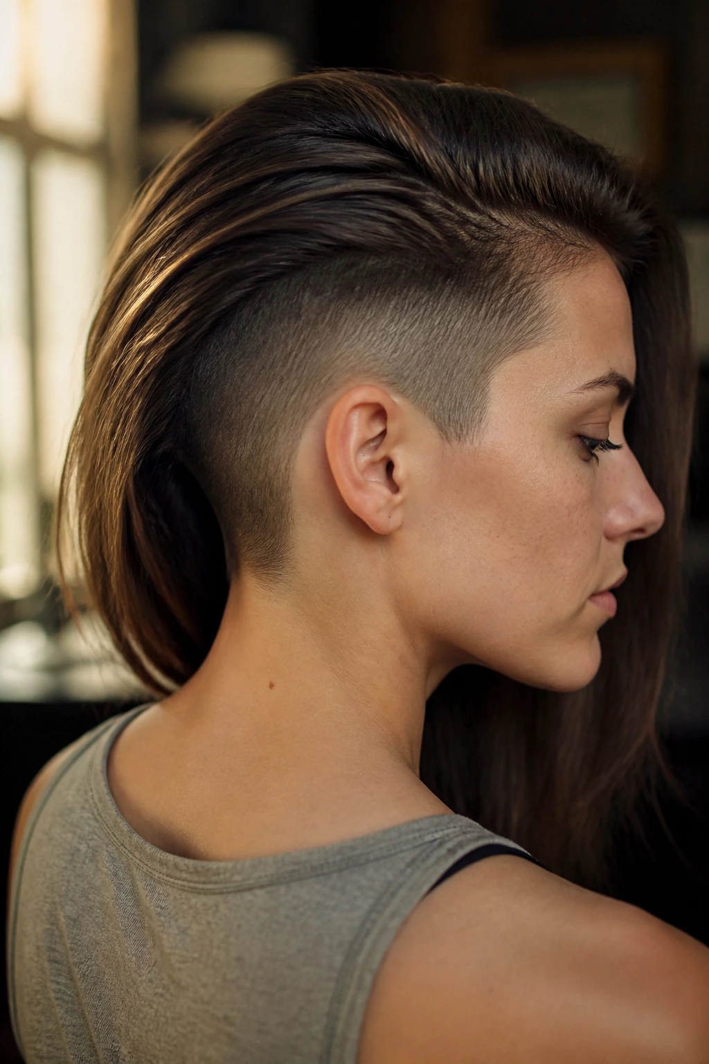 Real person with a soft grow-out undercut showing blended edges.
