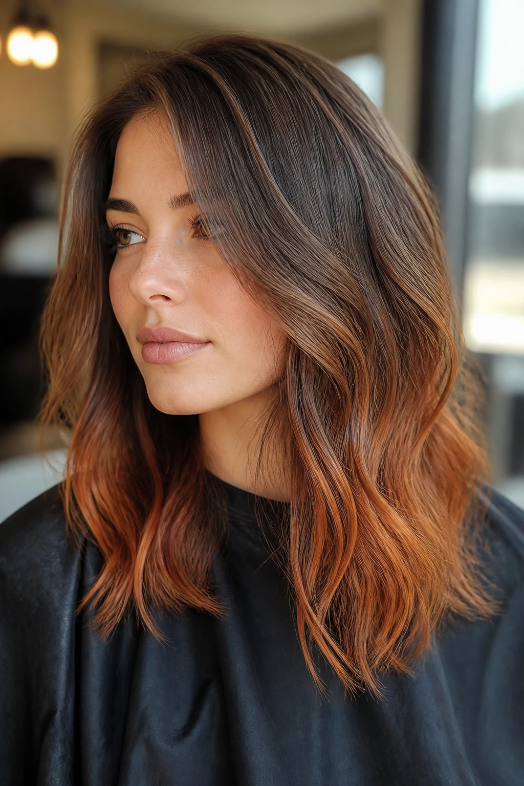 Hair with multiple tones showing melt variations across the strand