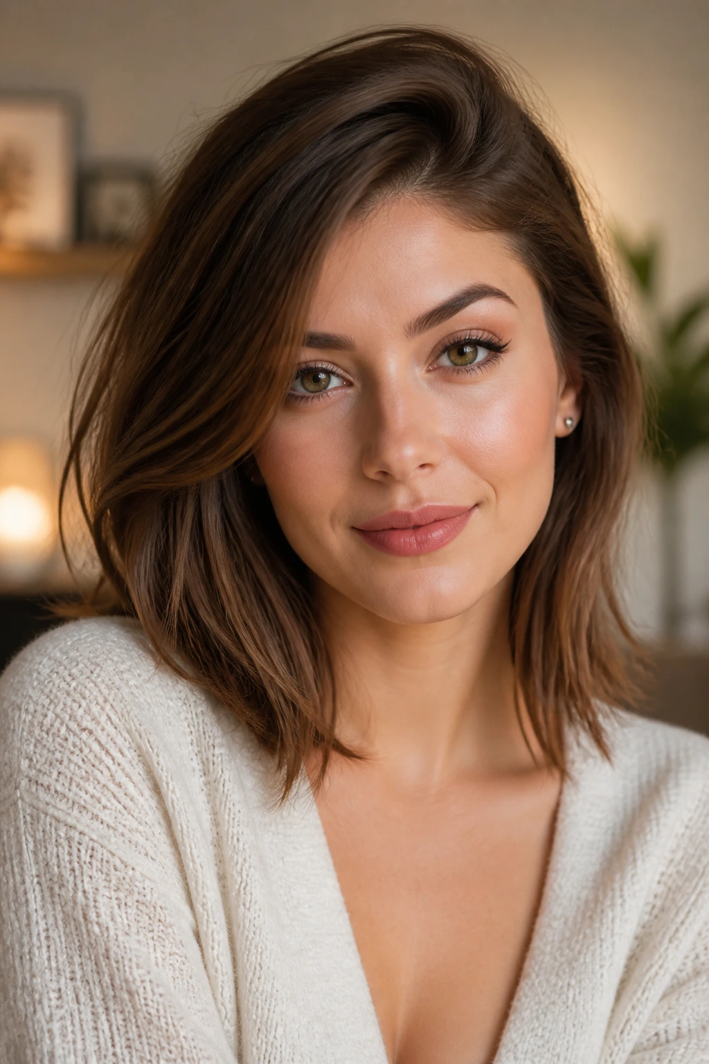 Close-up of a heart-shaped face showing balanced proportions